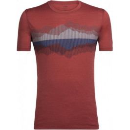 Icebreaker Mens Tech Lite SS Crewe Cook Reflected Vintage Red M
