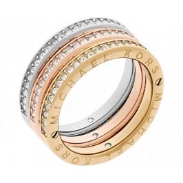 Michael Kors Sada tří vrstvených prstenů Tricolor MKJ6388998 (Obvod 58 mm)