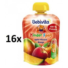 Bebivita Ovocná kapsička - Jablko, broskev, mango - 16×90g