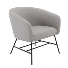 Design Scandinavia Křeslo s kovovou podnoží Rosina, šedá