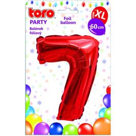 Toro Balónek XL Číslice 7 červená 60 cm
