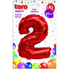 Toro Balónek XL Číslice 2 červená 60 cm