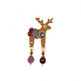 Oranžová brož Deers Orangina, 4 cm