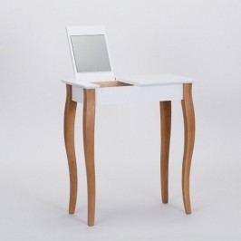 Bílý toaletní stolek se zrcadlem Ragaba Dressing Table, délka 65 cm