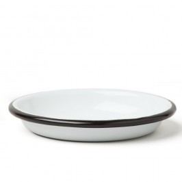Malý servírovací smaltovaný talíř s černým okrajem Falcon Enamelware, Ø 10 cm