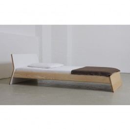 Postel z jasanového dřeva Ellenberger design Private Space, 100 x 200 cm