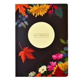 Zápisník Portico Designs Autumn Floral Flexi, 160 stránek