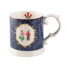 Modro-bílý hrnek z porcelánu Creative Tops Festival Folk, 320 ml