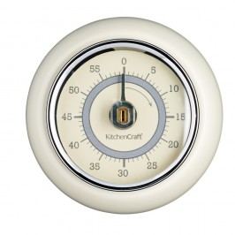 Kuchyňská magnetická minutka v krémové barvě Kitchen Craft Living Nostalgia, ⌀ 7,5 cm