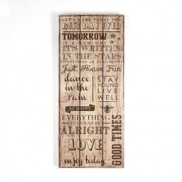 Dřevěný obraz Graham & Brown Best Day Ever, 30 x 70 cm