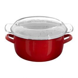 Červený fritovací hrnec Premier Housewares, objem 5 l