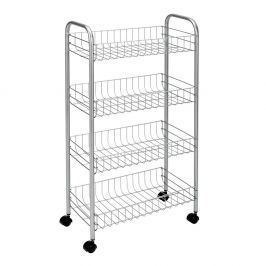 Pojízdný stojan s 4 policemi Metaltex Ascona, výška 86 cm