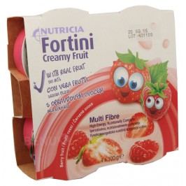FORTINI CREAMY FRUIT MULTI FIBRE ČERVENÉ OVOCE perorální SOL 4X100G