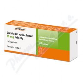 LORATADIN RATIOPHARM 10MG neobalené tablety 30
