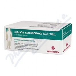 CALCII CARBONICI 0,5 TBL. MEDICAMENTA 0,5G neobalené tablety 50