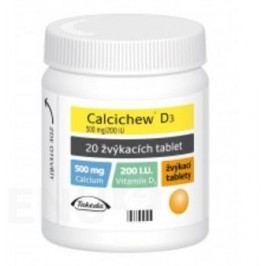 CALCICHEW D3 500MG/200IU žvýkací tableta 20