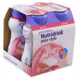 NUTRIDRINK JUICE STYLE S PŘÍCHUTÍ JAHODOVOU perorální SOL 4X200ML