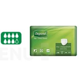 KALHOTKY ABSORPČNÍ PLENKOVÉ PRODYŠNÉ DEPEND SUPER SMALL BOKY 50-80CM,2297ML,(1731),15KS