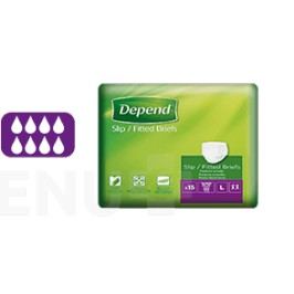 KALHOTKY ABSORPČNÍ PLENKOVÉ PRODYŠNÉ DEPEND SUPER PLUS MEDIUM NOČNÍ BOKY 80-120CM,3014ML,(1741),15KS