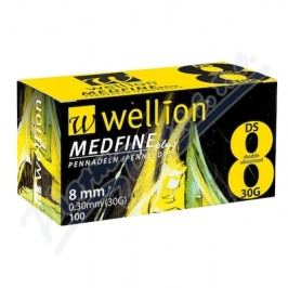 JEHLY WELLION MEDFINE PLUS PRO VŠECHNA INZULÍNOVÁ PERA VEL. 30G X 8 MM, 100 KS