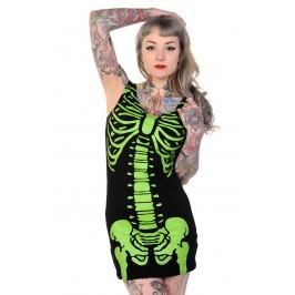 šaty dámské (tunika) BANNED - Skeleton - Green - DBN522GRE L